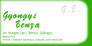 gyongyi benza business card
